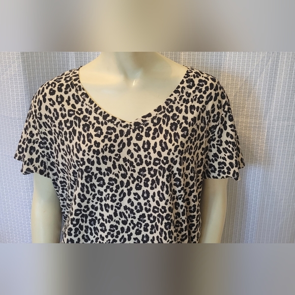 Time and True Womens Maternity Top Leopard Animal Print Stretch Size 16-18 XL - Picture 2 of 8